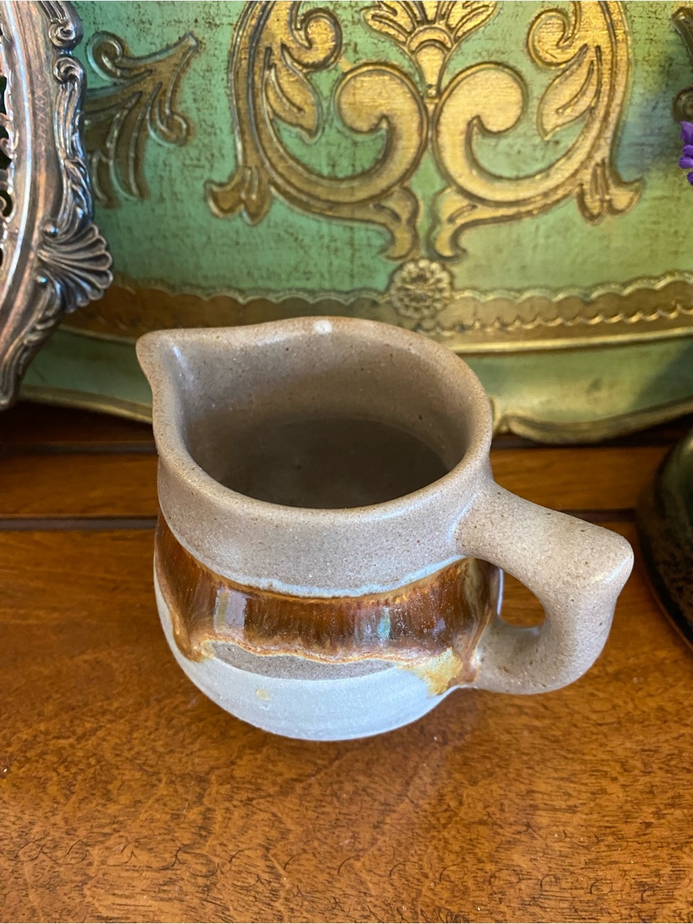 1970s Vintage Laurentian Pottery "Tundra" Creamer and Sugar Bowl - Picture 4 of 14